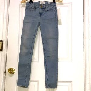 FRAME designer light wash jeans